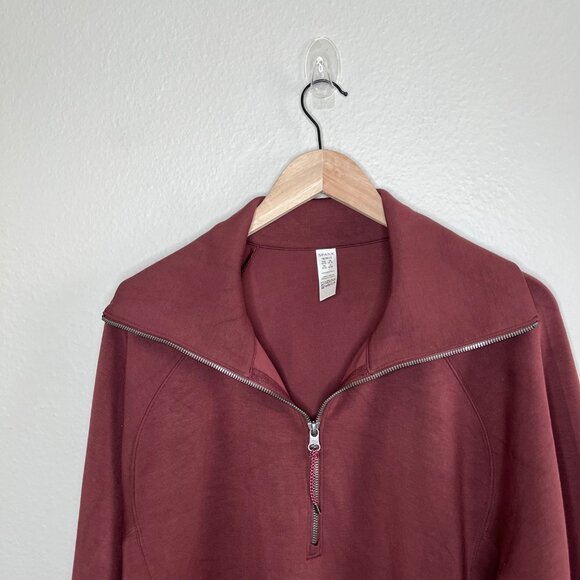 Spanx Womens 1X Half Zip Airessentials Brown Pull Over 50346r - Picture 2 of 13